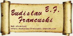 Budislav Francuski vizit kartica